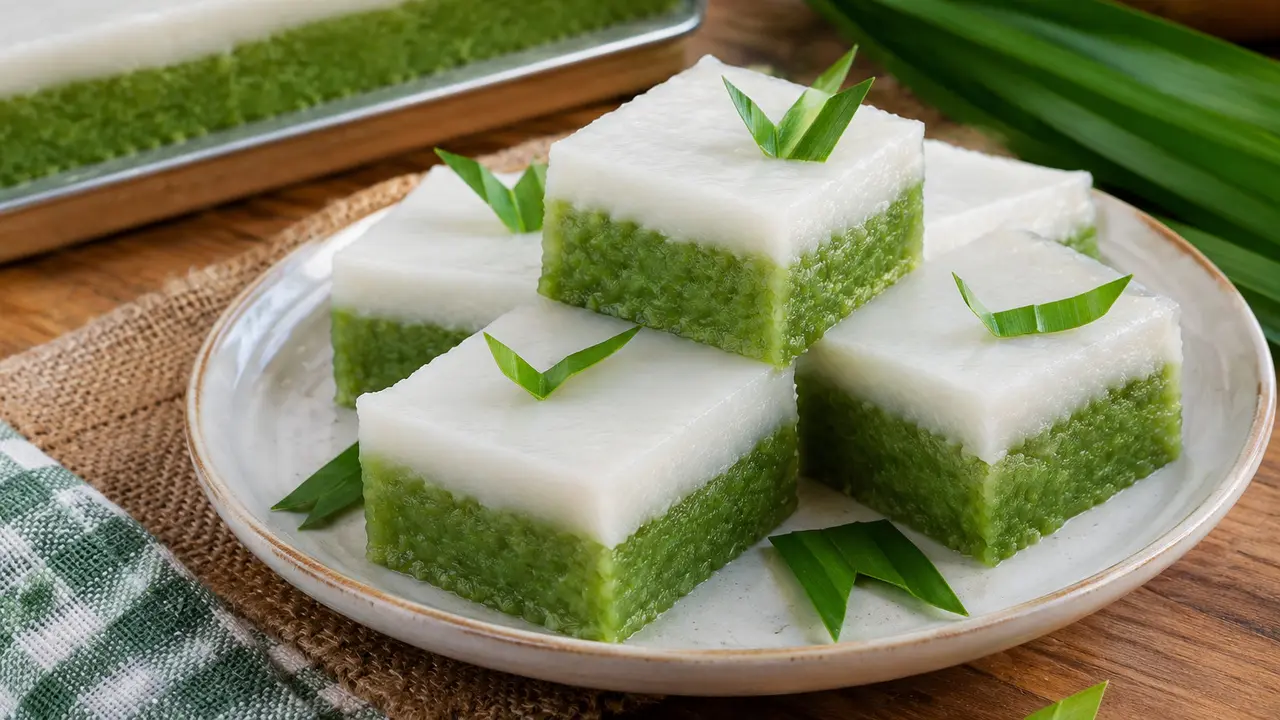 Ilustrasi Talam Singkong Pandan