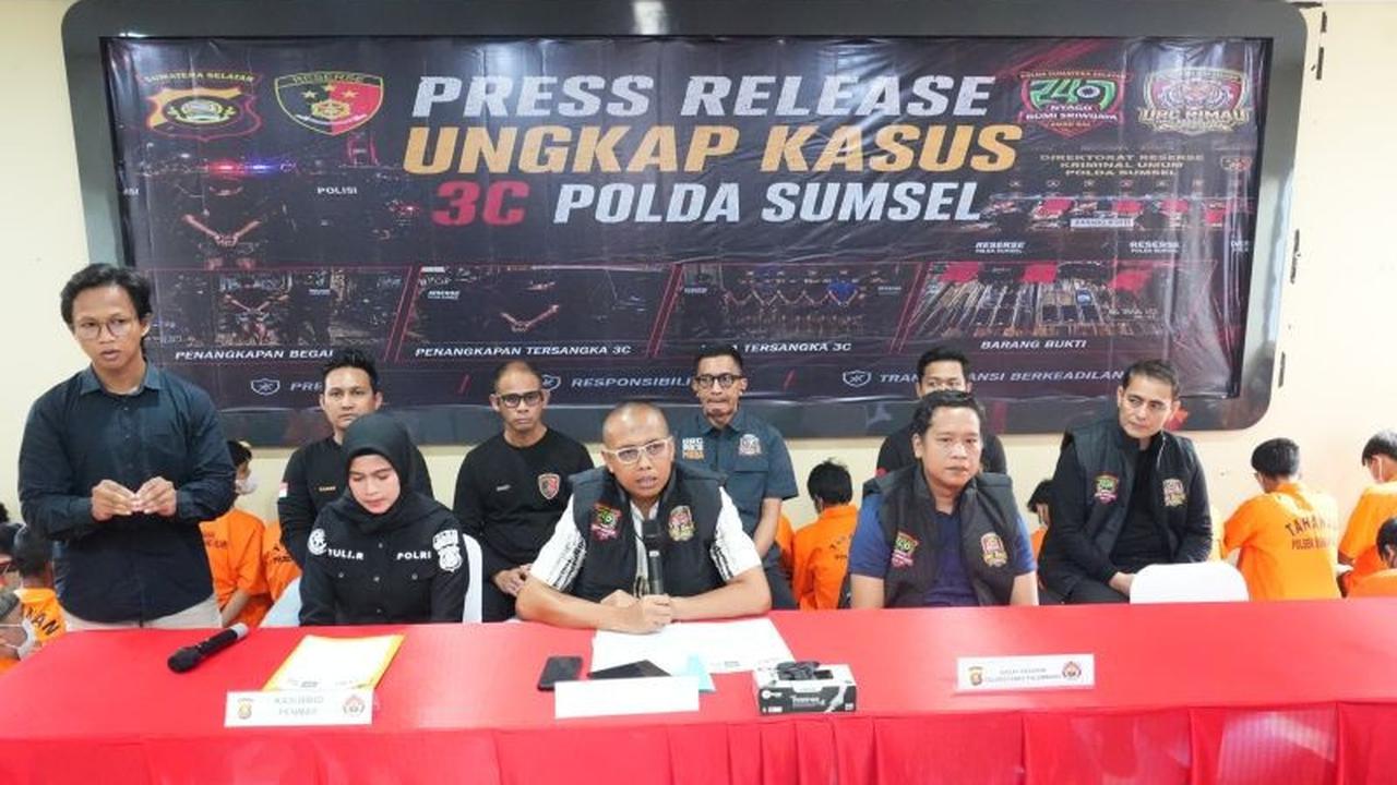 Polda Sumsel Tangkap 137 Tersangka 3C, Ungkap Ratusan Kasus Kejahatan di Mei 2026