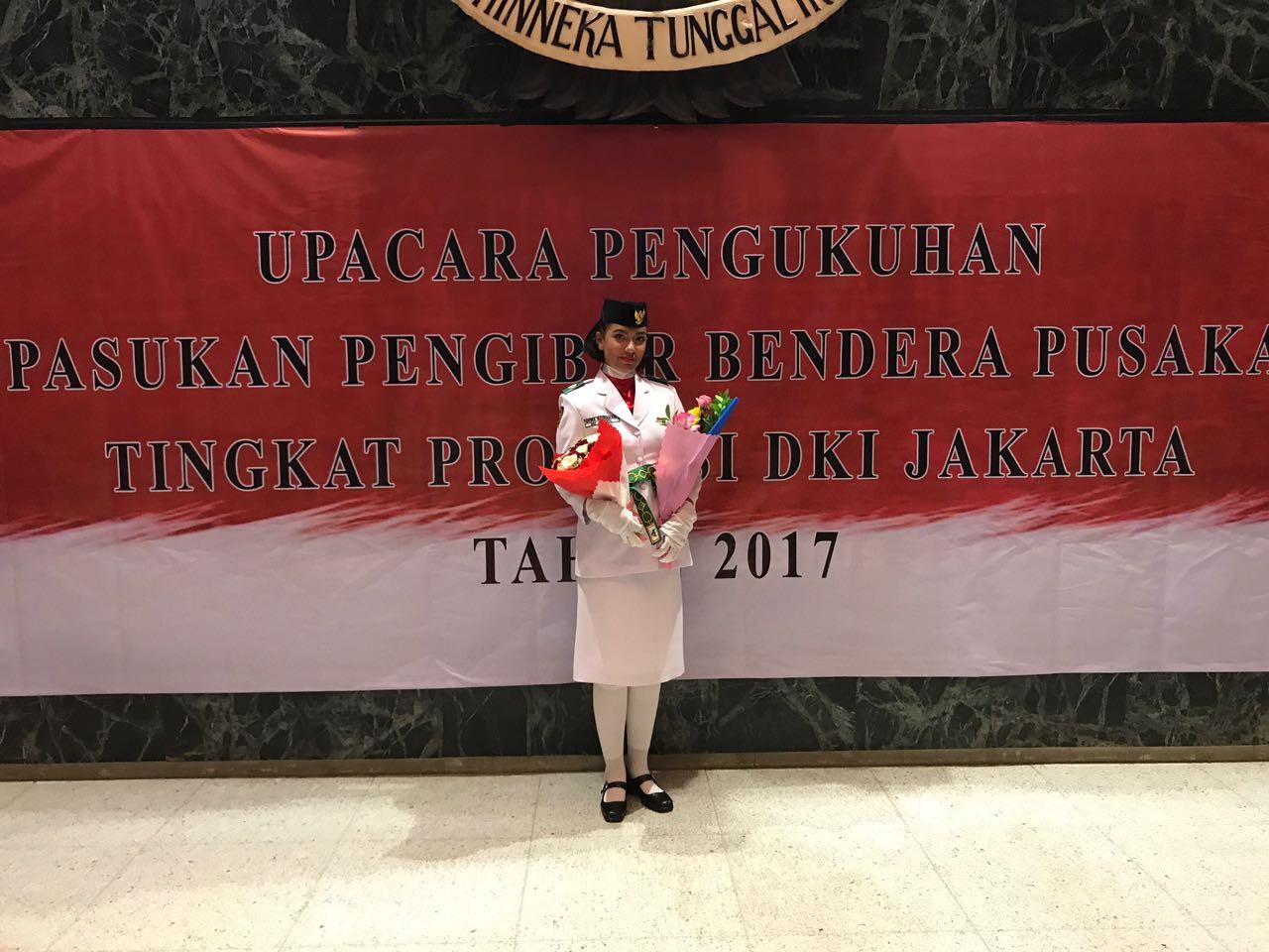 	Ghina Raihanah Tadjoedin, adik Tsania Marwa yang jadi Paskibraka Provinsi DKI Jakarta. (Dokumentasi Pribadi)