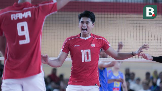 Foto: Timnas Voli Putra Indonesia vs Filipina pada leg kedua SEA V League 2025