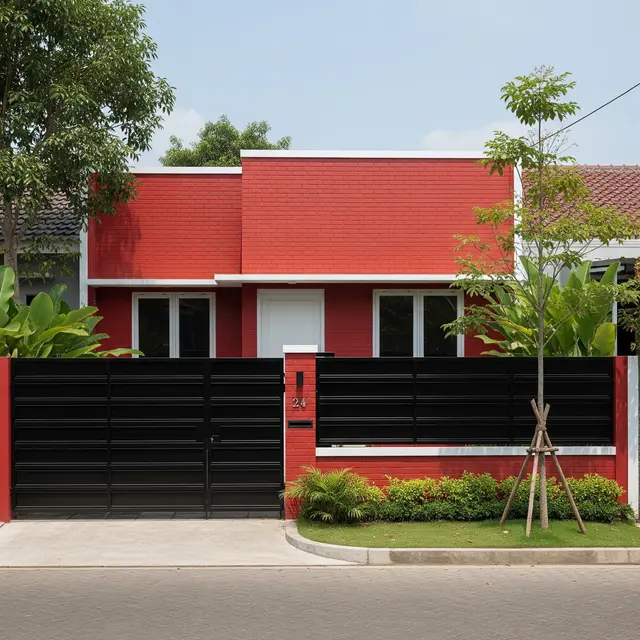 9 Warna Cat Depan Rumah yang Cocok untuk Pagar Hitam Doff, Bikin Tampilan Elegan