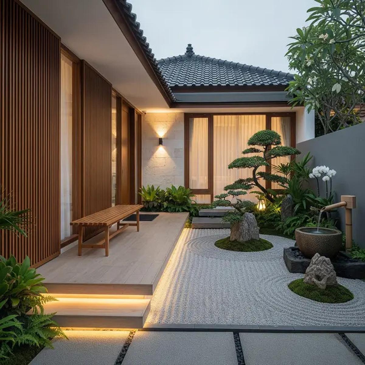 7 Desain Area Depan Rumah Ala Jepang yang Membuat Rumah Sempit Terasa Lebih Lapang