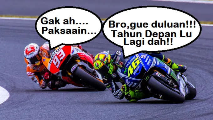 Meme Lucu Rossi Vs Marquez Hiasi MotoGP Sepang 2015