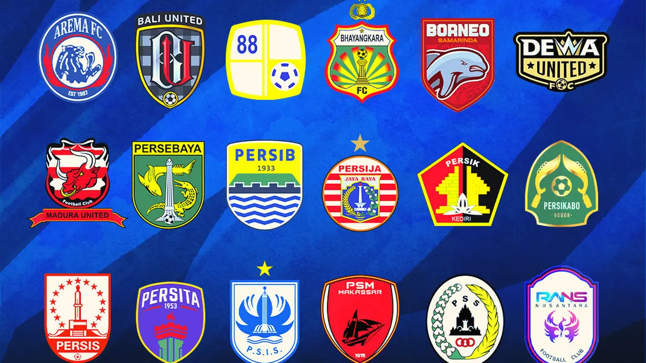 Liga 1 - Logo-logo Kontestan BRI Liga 1 2023/2024
