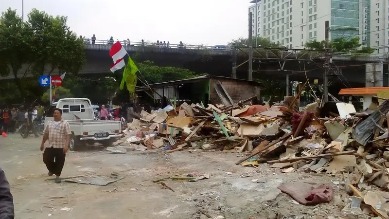 Penggusuran di Rawajati, Kalibata, Jakarta Selatan.