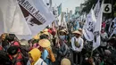 Kemudian, mereka juga menyuarakan soal reforma agraria dan kedaulatan pangan redistribusi tanah untuk petani sembilan juta hektare. (Liputan6.com/Faizal Fanani)