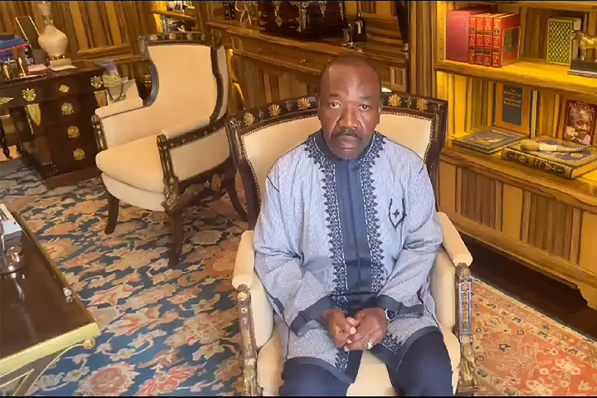 Presiden Gabon Ali Bongo Ondimba dalam tahanan rumah setelah kudeta pada 30 Agustus 2023. (Screengrab/AP)