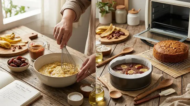 Resep Bolu Kurma Pisang Tanpa Mixer  (AI Generated)