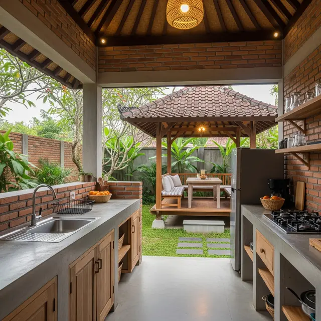 Model Dapur Nuansa Pedesaan Modern Sederhana
