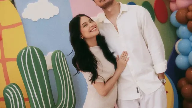Gaya Minimalis Hanggini dan Luthfi Aulia Saat Gelar Gender Reveal Bertema Toy Story
