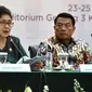 Menteri Kesehatan RI Nila Moeloek mengungkapkan pencapaian di bidang kesehatan, termasuk angka kematian ibu, dalam konferensi pers 4 Tahun Pemerintahan Jokowi-JK. (Foto: Setkab)