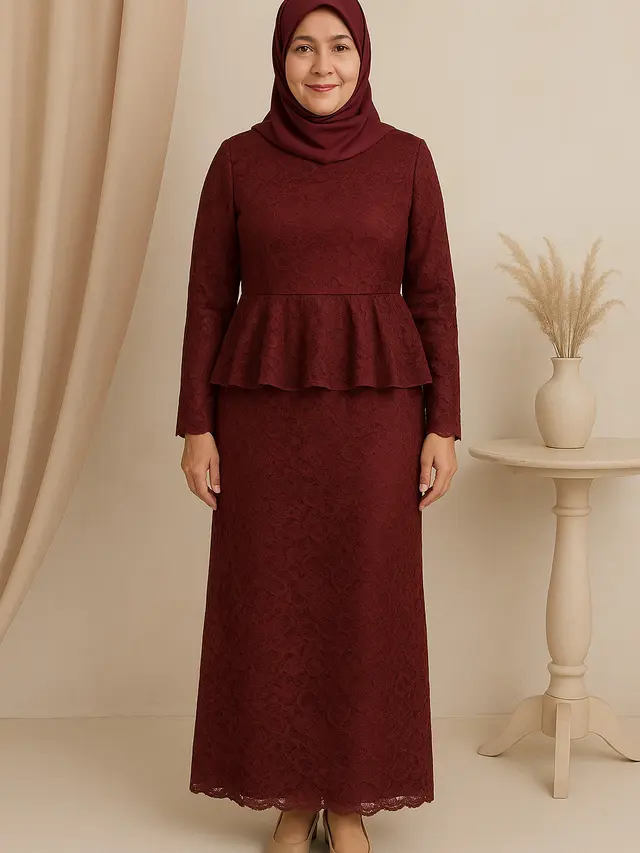 Rekomendasi Long Dress Brokat untuk Ibu-ibu 40 Tahun