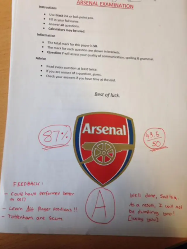 Arsenal Test 1