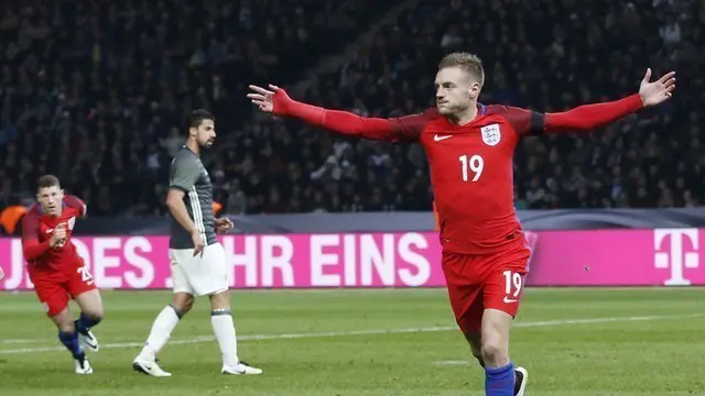 Cetak Gol Berkelas, Vardy Antar Inggris Kalahkan Jerman