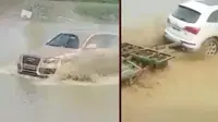 Horang Kaya, Audi Q5 Dipakai jadi Traktor untuk Bajak Lahan Berlumpur