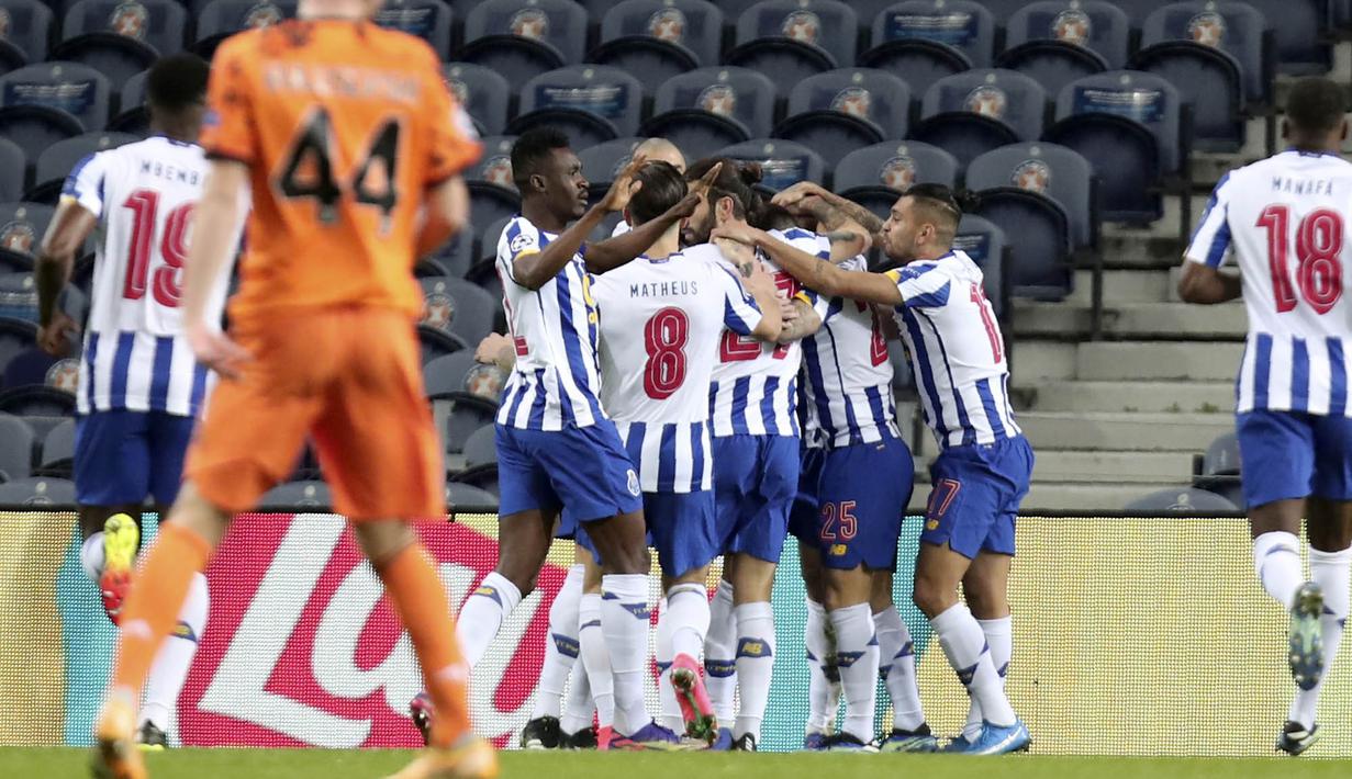 Mehdi Taremi mencetak gol pertamanya di Liga Champions ke gawang Juventus sekaligus menjadikannya pemain Iran kelima yang membukukan gol di kompetisi tersebut. (AP/Luis Vieira)