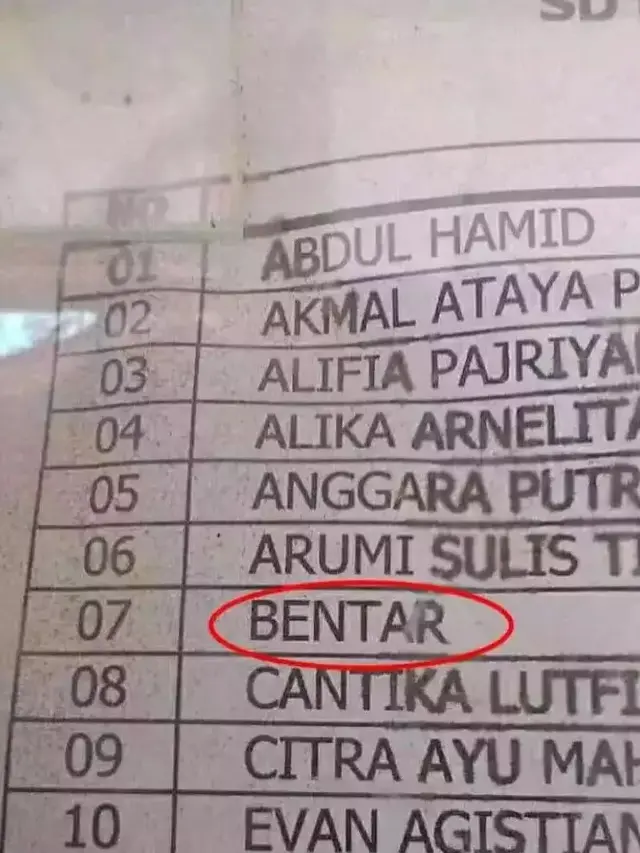 6 Nama Murid dan Mahasiswa Unik Ini Bikin Guru Terheran-heran, Kreatif Banget
