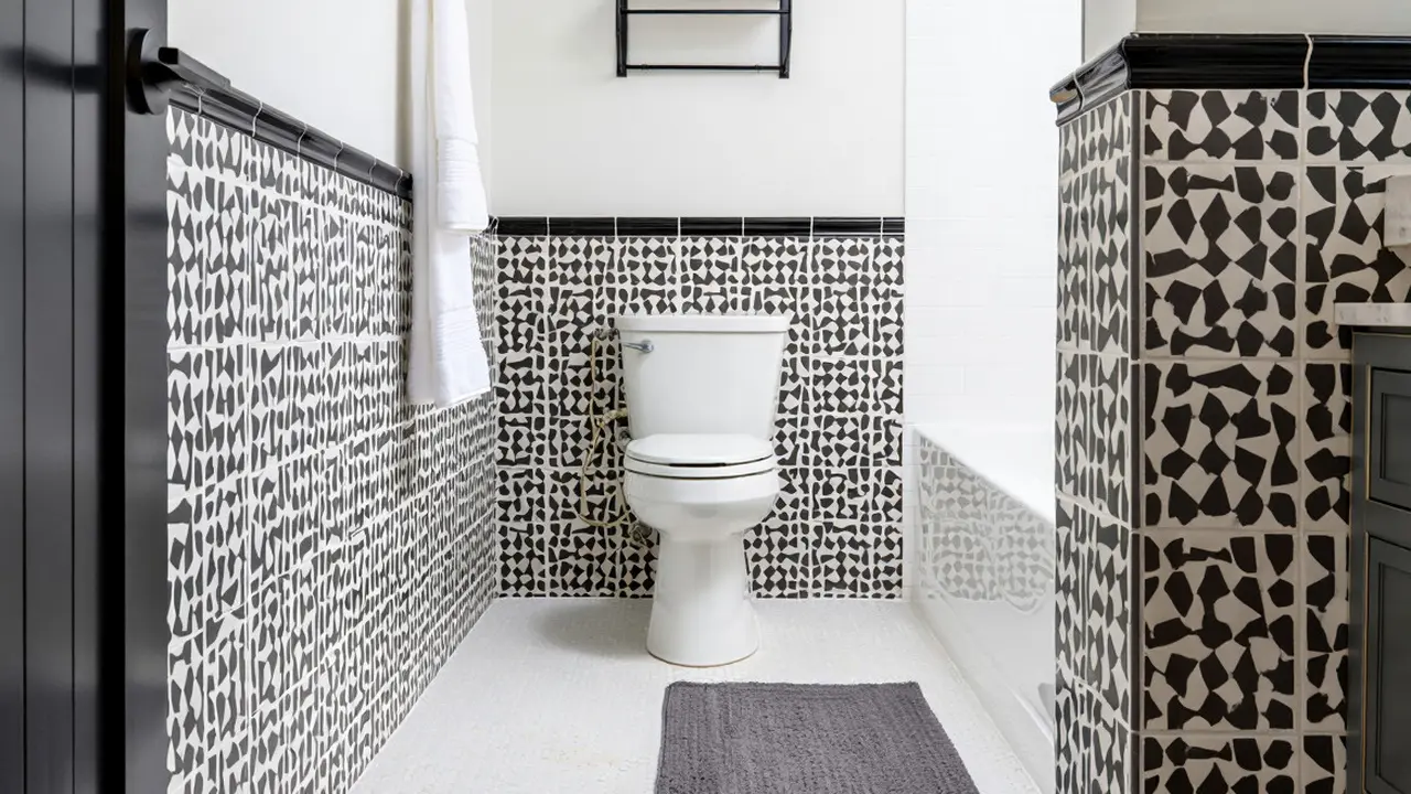 Desain Kamar Mandi Sederhana dengan Kloset Duduk Budget Minim