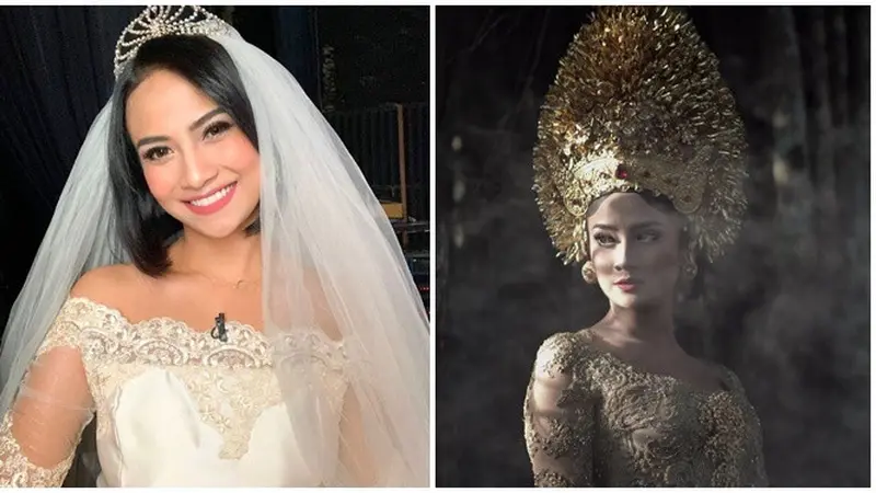 Dikabarkan Menikah, Ini 6 Pesona Vanessa Angel dalam Balutan Kebaya