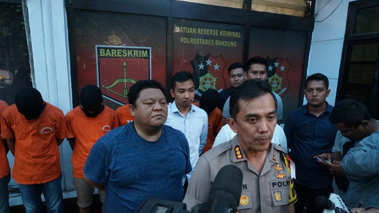 Polisi rilis 6 tersangka baru penygeroyok Haringga Sirla (Liputan6.com/Huyogo Simbolon)