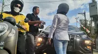 Pra Rekontruksi kasus suami tabrak istri di Gorontalo (Arfandi/Liputan6.com)