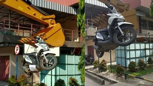 6 Potret Parkir Motor Tak Sesuai Aturan Ini Bikin Geleng Kepala