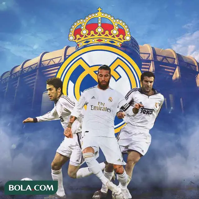 Real Madrid - Raul Gonzalez, Sergio Ramos, Luis Figo