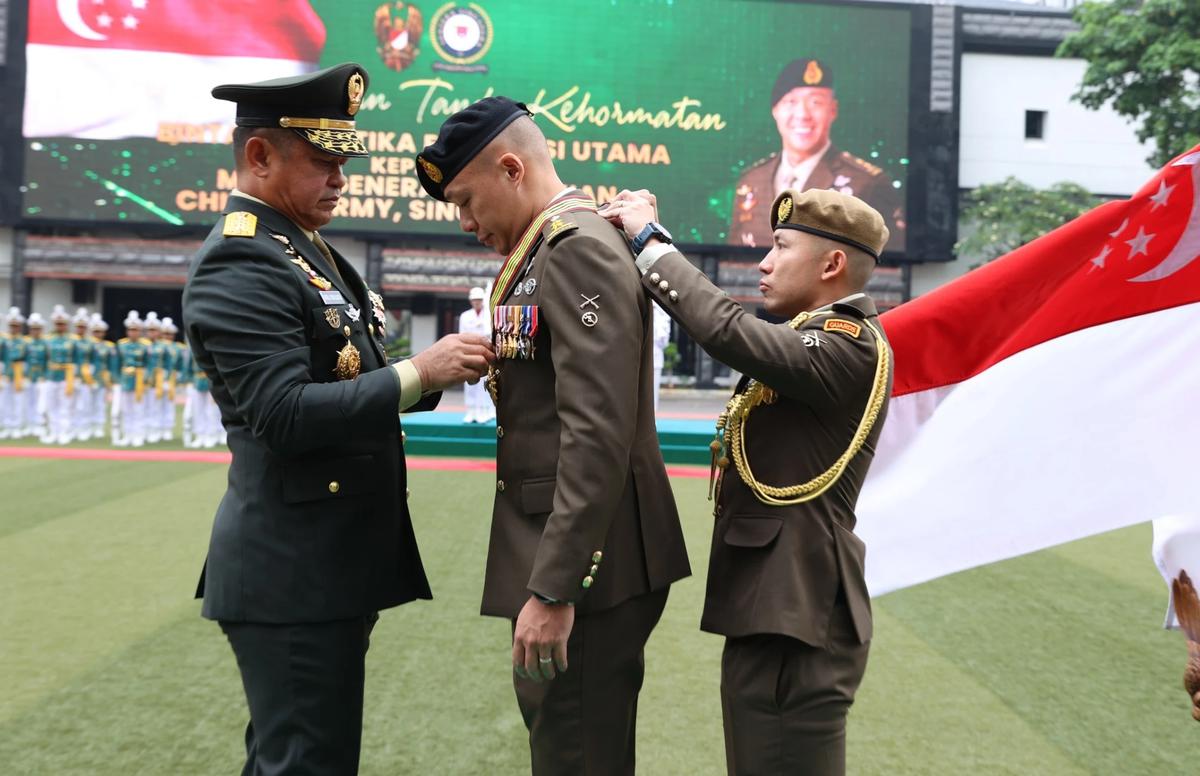 FOTO: Kasad Maruli Terima Kunjungan Kepala Angkatan Darat Singapura