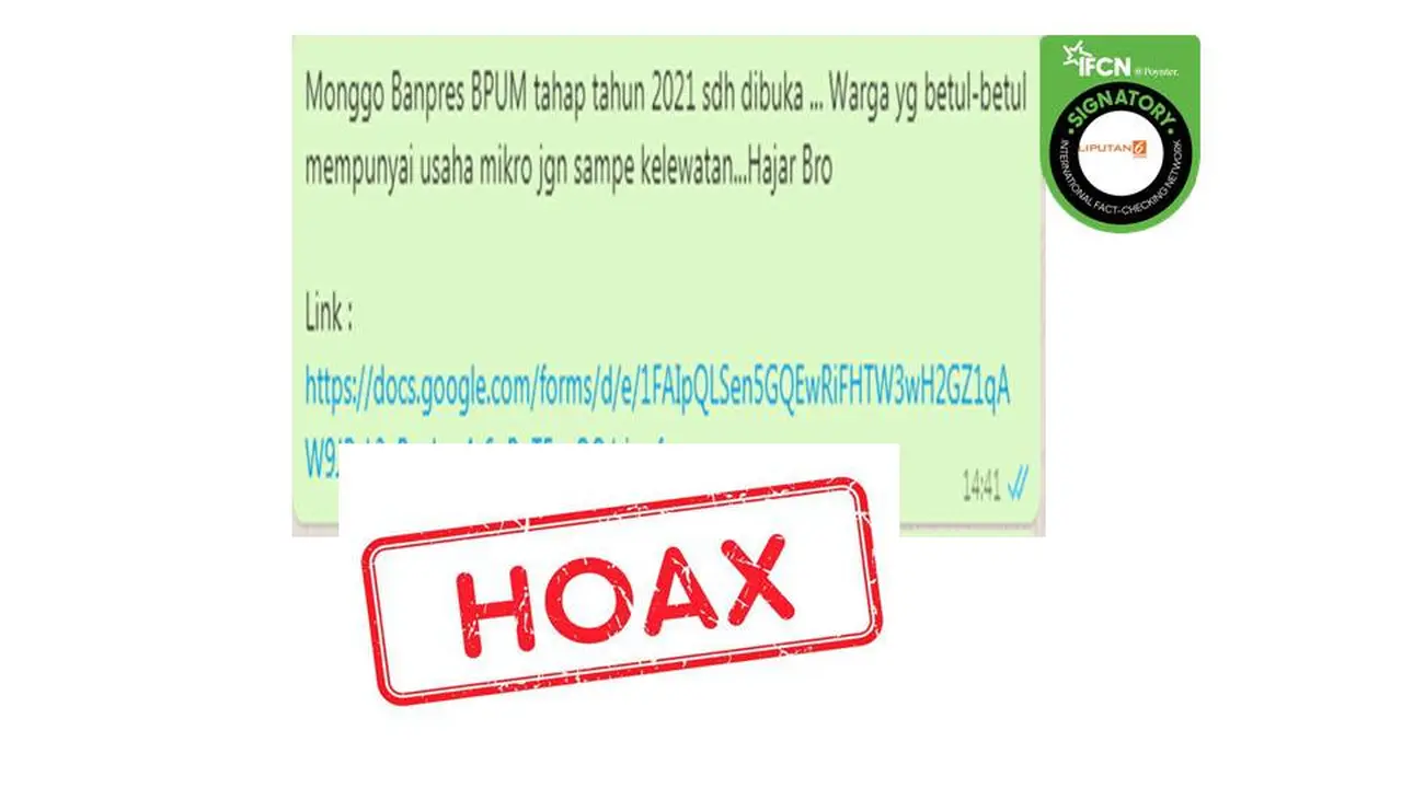 Cek Fakta Link pendaftaran BPUM BRI