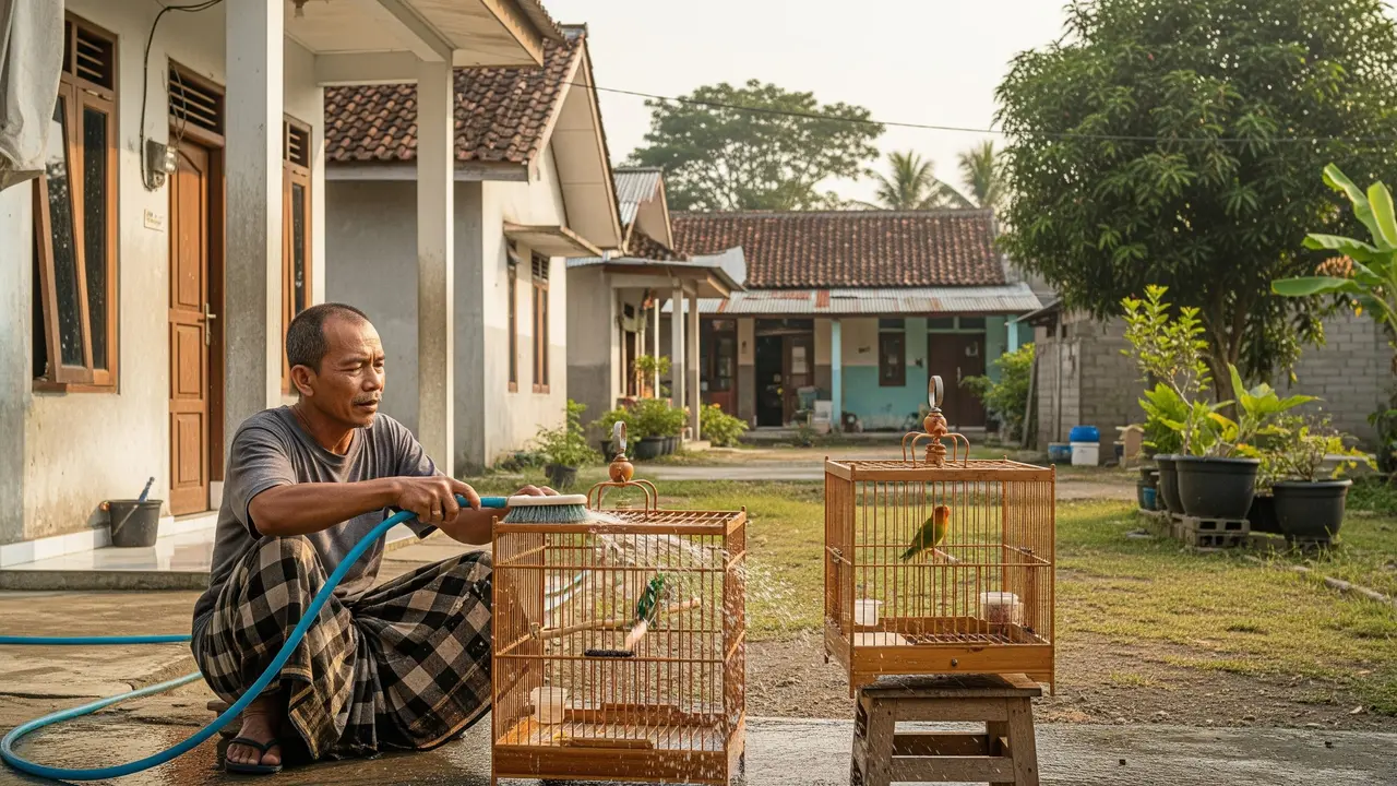 Membersihkan Sangkar Burung Tanpa Membuat Burung Stres
