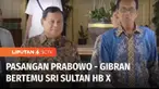 Usai Debat Cawapres, pasangan Calon Presiden dan Wakil Presiden nomor urut 2, Prabowo Subianto dan Gibran Rakabuming Raka menemui Raja Keraton Yogyakarta, sekaligus Gubernur Daerah Istimewa Yogyakarta Sri Sultan Hamengkubuwono X.
