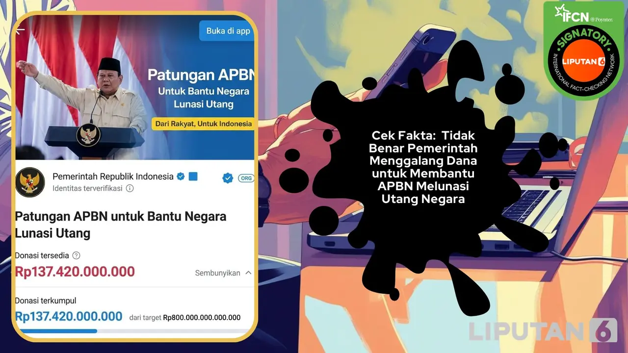 Cek Fakta Pemerintah menggalang dana untuk membantu APBN melunasi utang negara