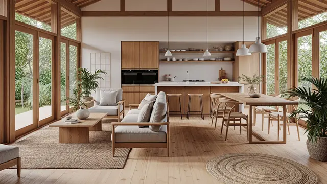 Model Rumah Desa Japandi Minimalis (Image by Gemini AI)