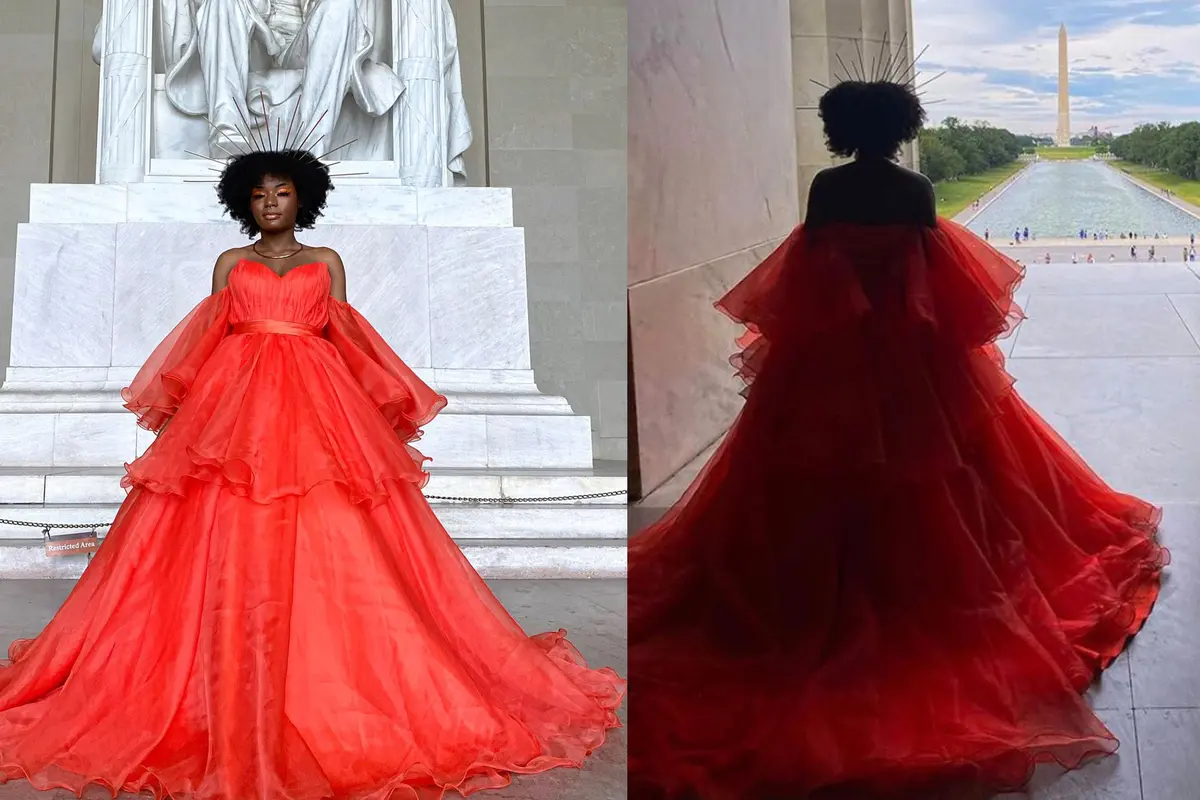 gaun prom viral