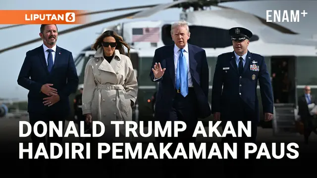 VIDEO: Donald Trump Berangkat ke Roma untuk Pemakaman Paus Fransiskus