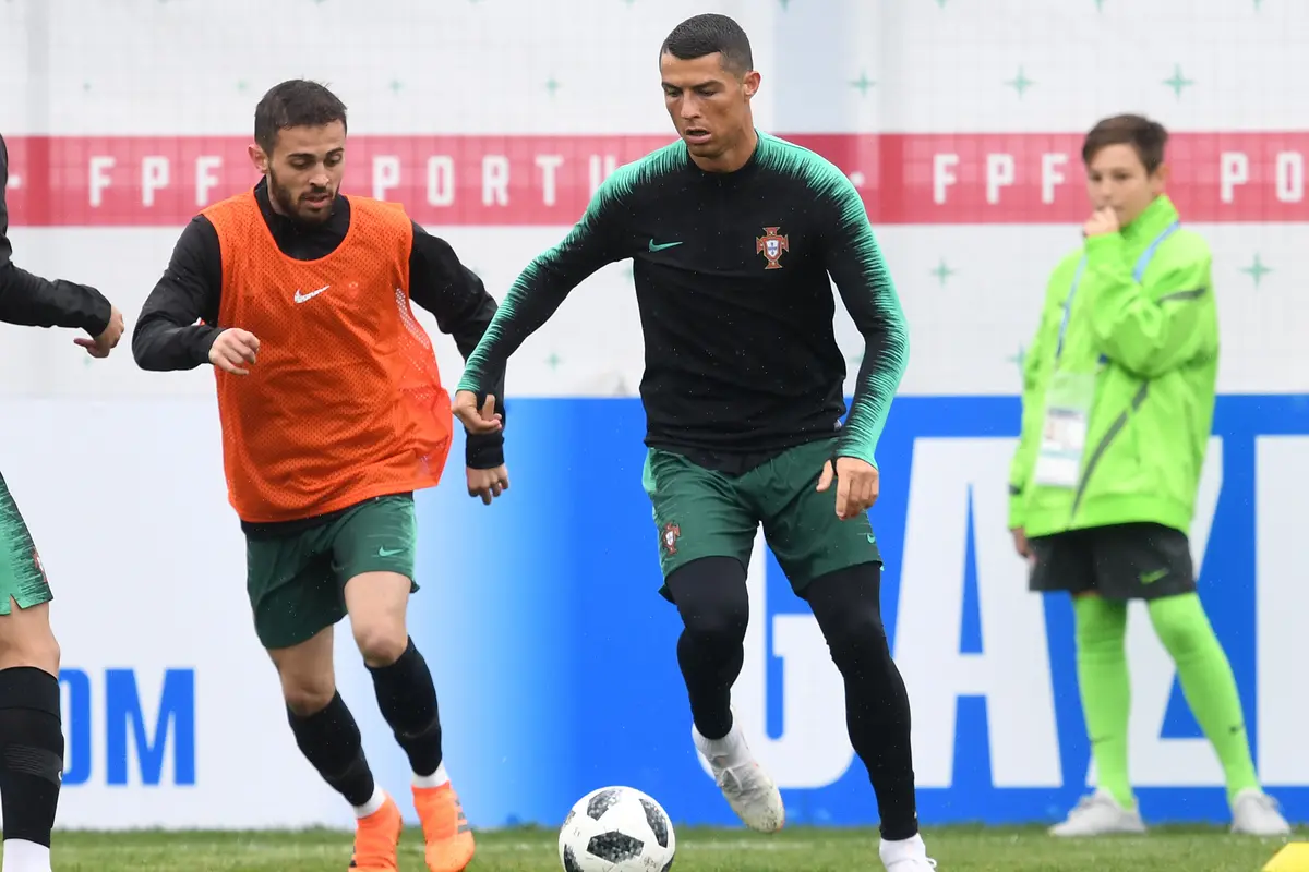 Intip Latihan Perdana Ronaldo Saat Tiba di Rusia