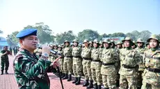Peserta latsarmil dari pengelola KDMP dan KNMP mengikuti upacara pembukaan pelatihan diklat di lapangan Dirgantara AAU, Yogyakarta pada Rabu (17/6/2026). (Antara/Humas TNI AU)