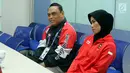 CDM Asian Games 2018, Komjen Pol Syafruddin bersama Penyumbang Emas Pertama Indonesia Asian Games 2018, Atlet Taekwondo Defia Rosmaniar berbincang dengan Tim Redaksi SCTV, Jakarta, Senin (20/8). (Liputan6.com/Johan Tallo)