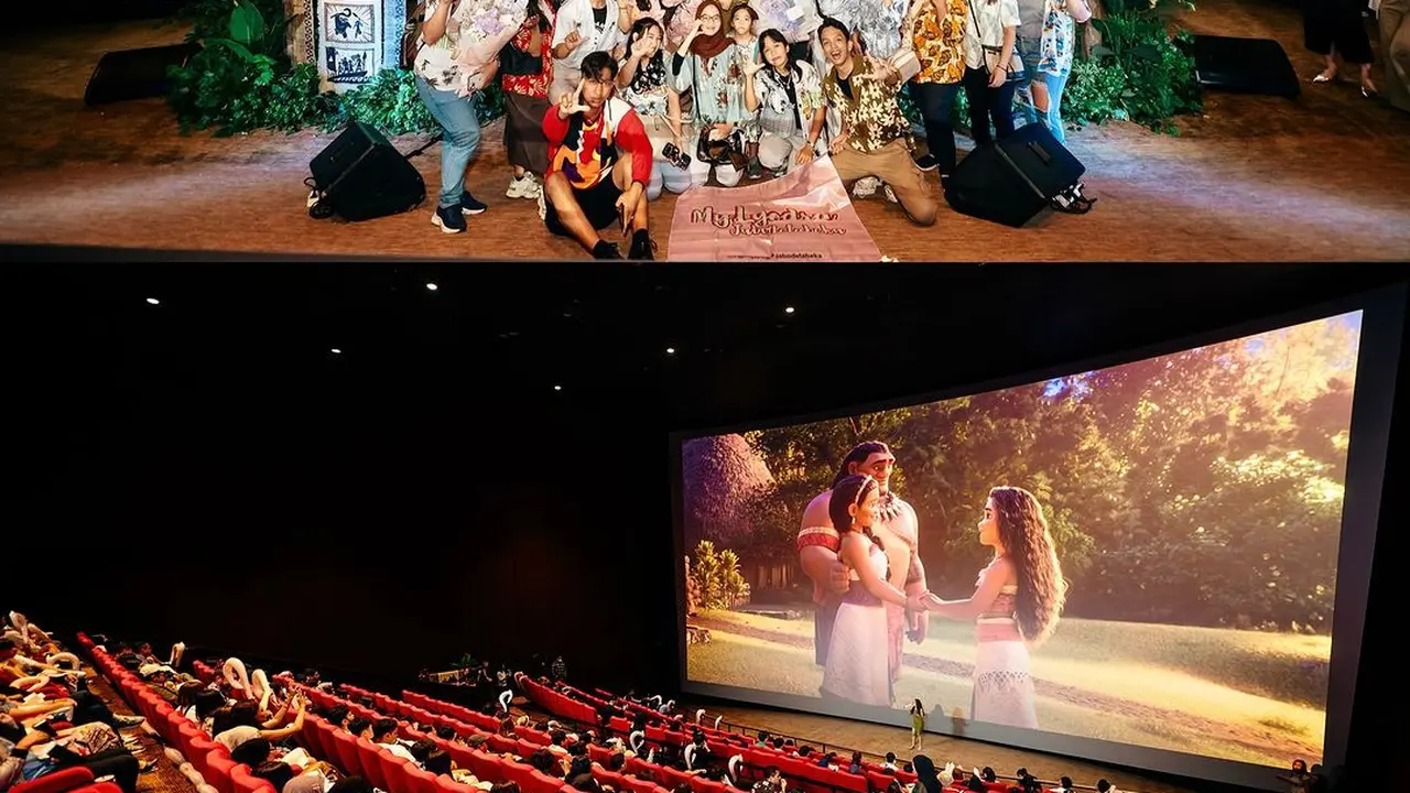 6 Potret Lyodra Ginting di Premiere Film Moana 2, Ditemani Randy Martin