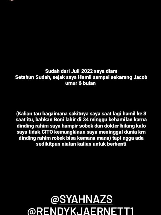 Isu Syahnaz Sadiqah selingkuh dengan Rendy Kjaernett viral di media sosial