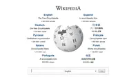 Tampilan laman utama Wikipedia.