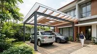 7 Desain Carport yang Tetap Terang Tanpa Banyak Lampu, Fungsional dan Hemat Energi