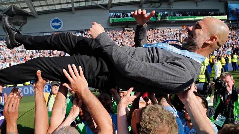 Kebahagiaan Pemain Manchester City Usai Juara Liga Inggris