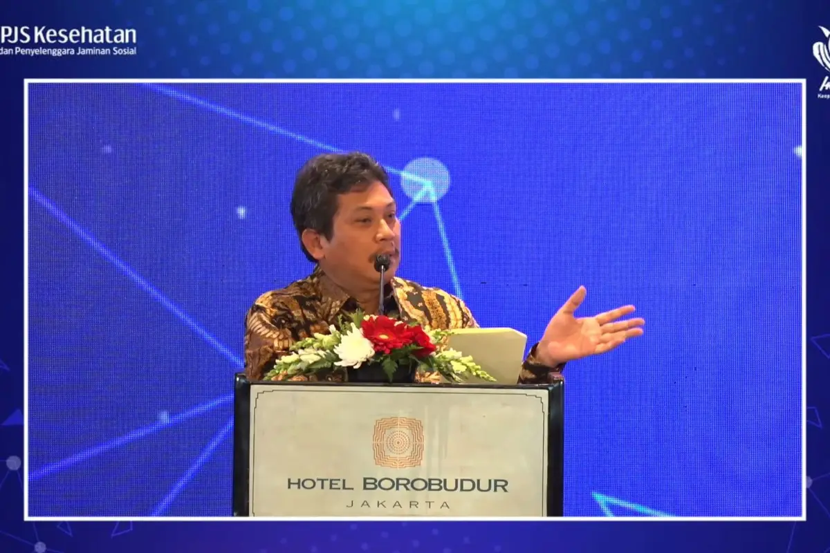 Direktur Utama BPJS Kesehatan Ali Ghufron Mukti dalam Diskusi Publik dengan tema “Outlook JKN : Satu Dekade Jaminan Kesehatan Nasional, Sudahkah Sesuai Harapan?”, Senin (30/1/2023).