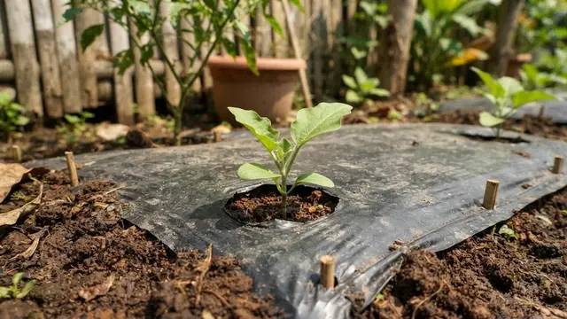 Mengatur Suhu Tanah Bibit Terong