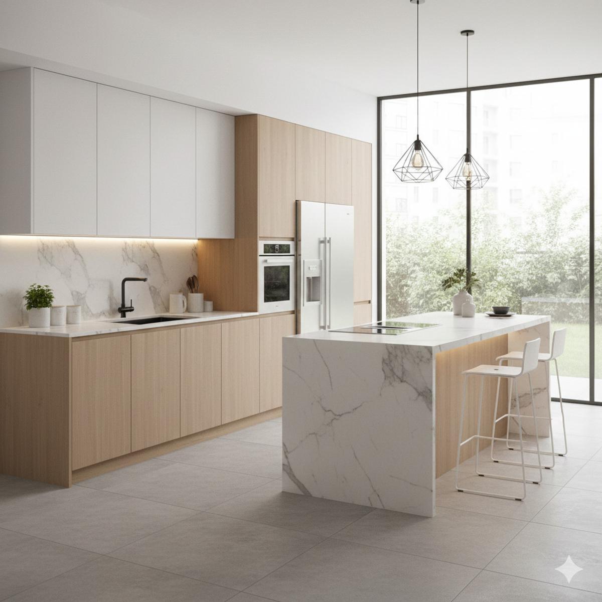 Dapur Minimalis dengan Kitchen Set Handleless