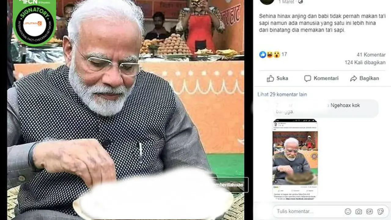 Gambar Tangkapan Layar Foto PM India Narendra Modi