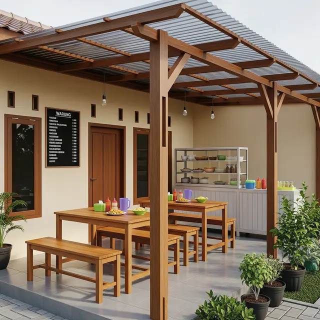 9 Desain Teras Rumah Tipe 45 dengan Dak Beton untuk Jualan, Fungsional dan Menarik