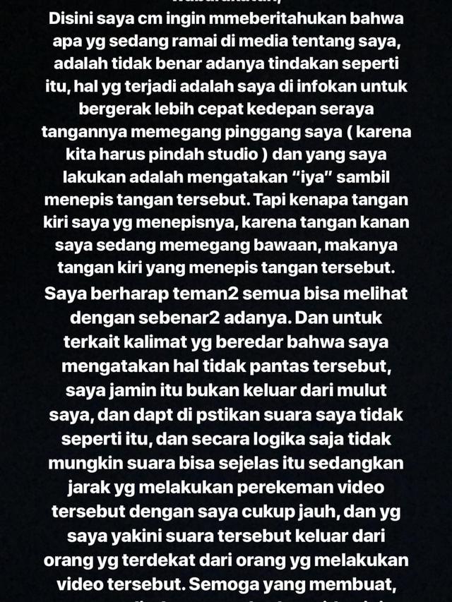 Klarifikasi Cut Meyriska