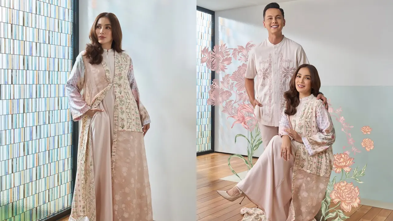 Model Baju Lebaran Keluarga Ussy Pratama dan Andhika Pratama
